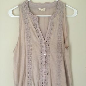 Women’s Rose Pink, button down, embroidered top